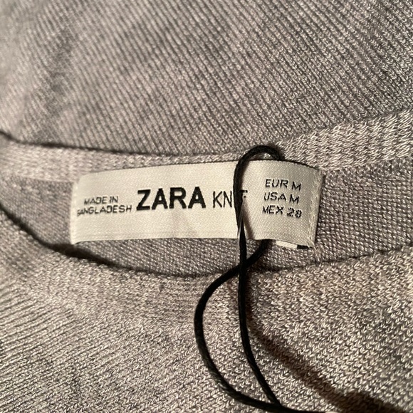 *SOLD* Zara Knitwear Collection Cold Shoulder Dolman Asymmetric Sweater Sz M NEW - Picture 9 of 12